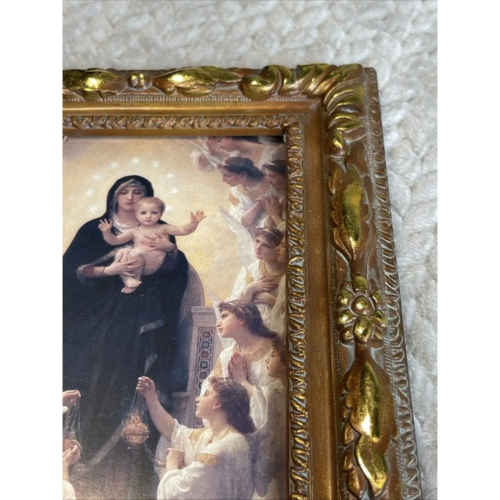 NUNS CONVENT FRAMED REGINA ANGELORUM QUEEN OF THE ANGELS 9 1/4" x  7 1/2" - Picture 6 of 11